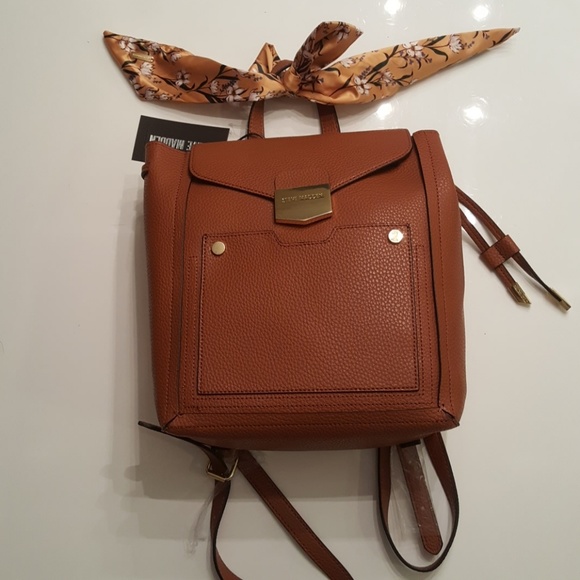 steve madden cognac backpack